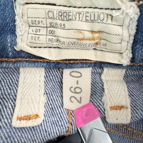 Current Elliot Womens Distressed Straight Leg Jeans Size 26 Soft Grunge Capsule - Picture 3 of 10